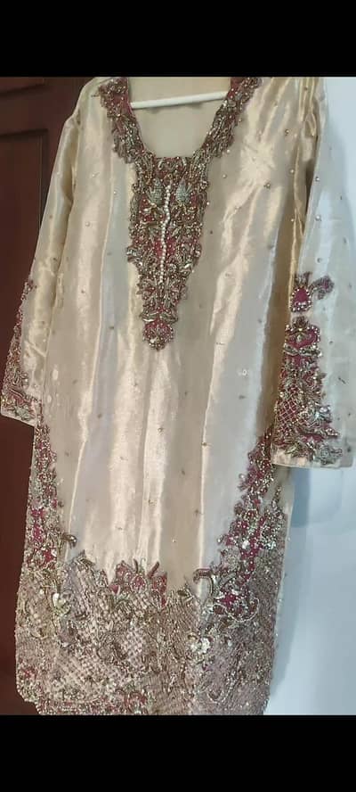 two pieces 2 fancy dress full kora dabka work