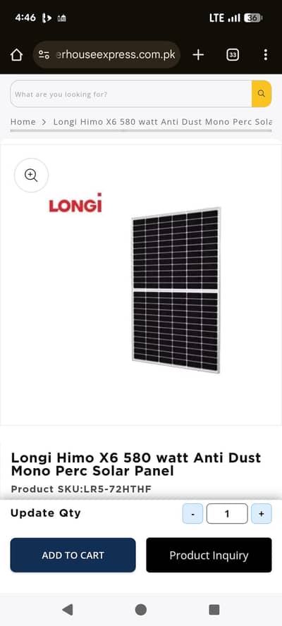 Longi X6 580W Solar plate New