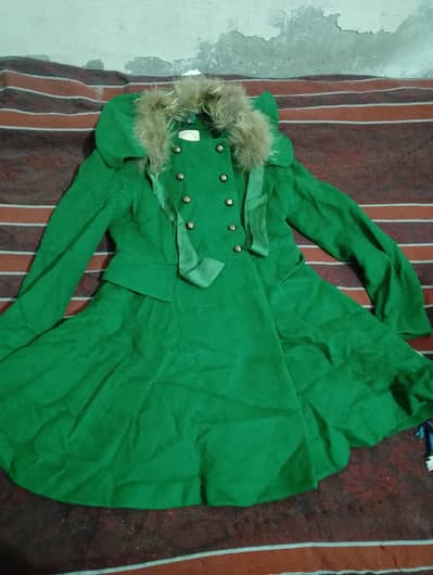 green colored coat