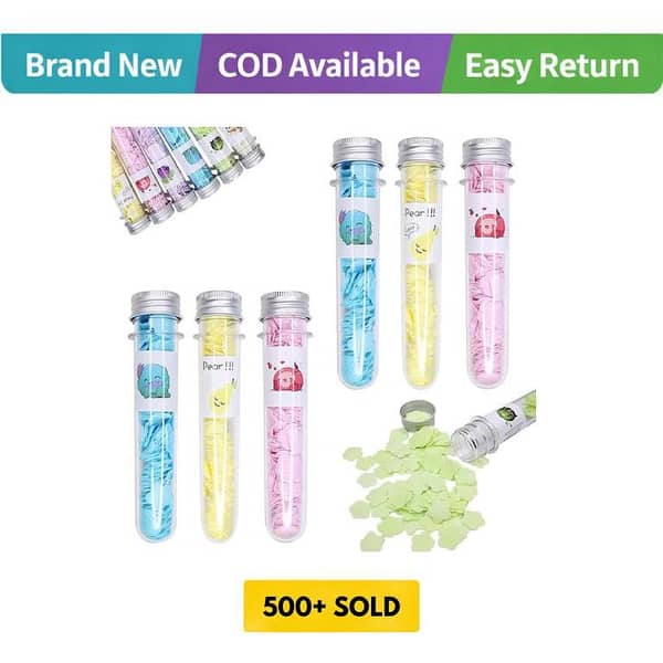 Paper Soap for Travel, Portable Flower Tube Petals, 1 Pcs Fragrance Hand Wash Paper Soap Pocket Bottle