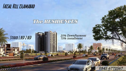 FAISAL HILLS The RESISTANCES 1 BED Room Easy installment 25% DownPayment