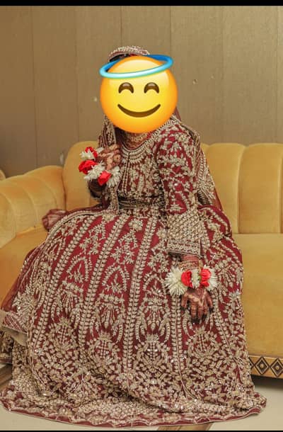 designer bridal lahnga with jewelry ! pure net ! hand made !