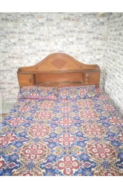 wooden bed