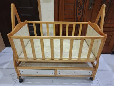 wooden baby cot