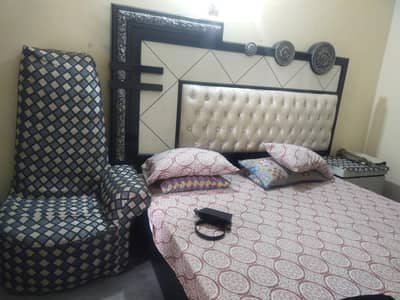 bed set along with side table+ dressing