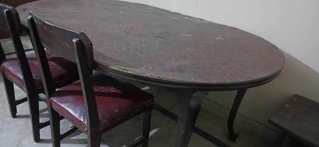 Dining table in used condition for sale.