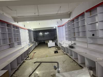 Newelly built shop furniture and racks