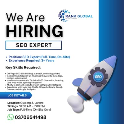 We Are Hiring SEO Experts | Whatsapp 0370-6541498