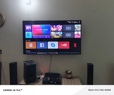led tv 60 inch and poineer home theater 5.1