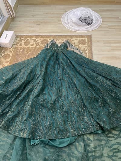 Beautiful Green Bridal Dress - Premium Quality