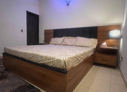 complete Woden bed set with mattress (moaltyfoam) from sale