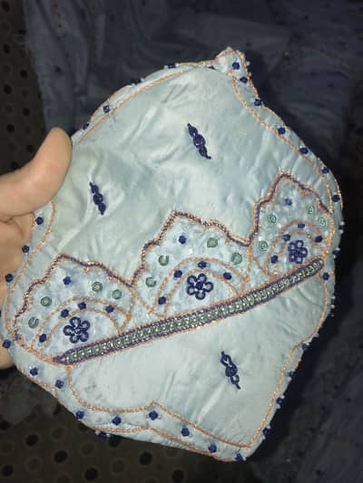 Bridal lehnga light ferozi colour