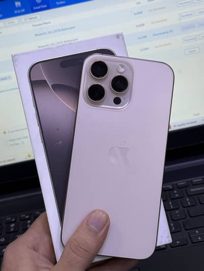 iPhone 16 pro max 256gb jv non pta 10/10 condition BH 100 with packing