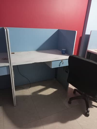 Office Workstation / Computer Desk with Drawer & Switch