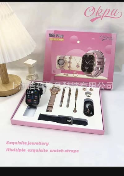 A Gift She’ll Love  A68PLUS Smart Watch with Elegant Jewelry Look