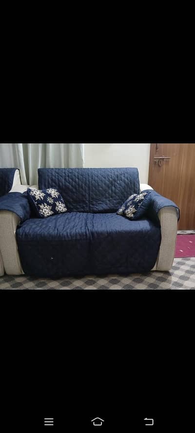 4 seater sofa set with cover and cushions