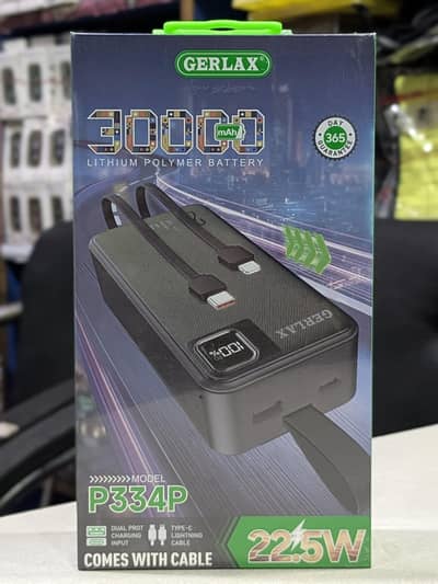 GERLAX BRAND ORIGNAL  30000 MAH COMPLETE  POWER  BANK