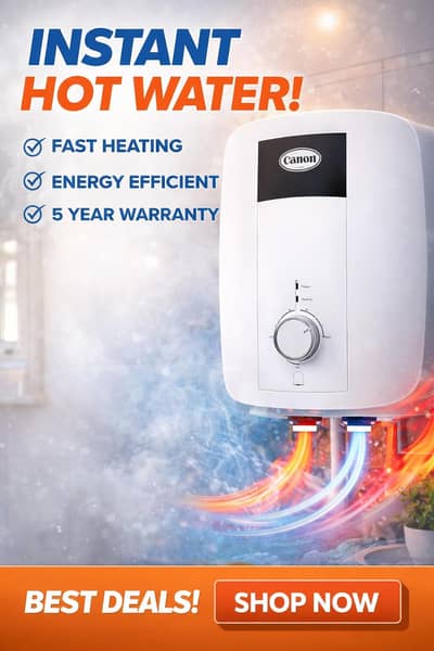 GREAT OFFER: 2 Canon Electric Geysers FEWH-10 & 30LCM (10 & 30 Liters)