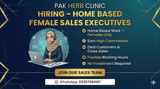Home Based Female Sales Executive Required