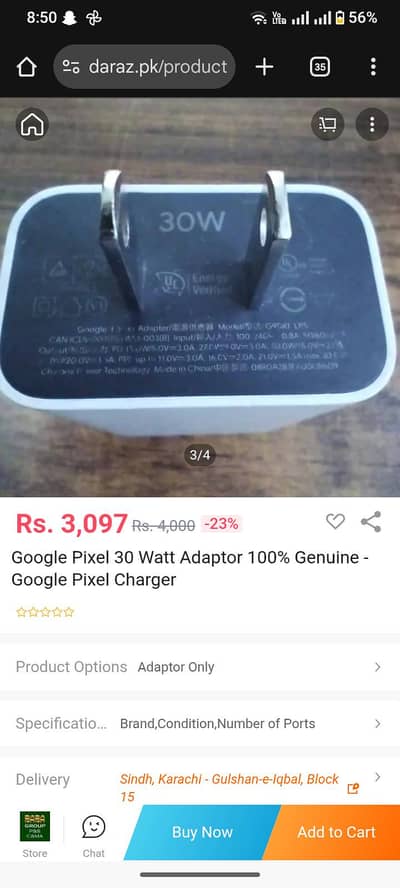 Google pixel original charger