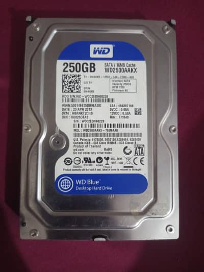 WD 250GB Hard Drive – 100% Working | Best for PC