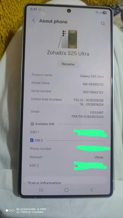 Samsung Galaxy S25 12ram 256gb