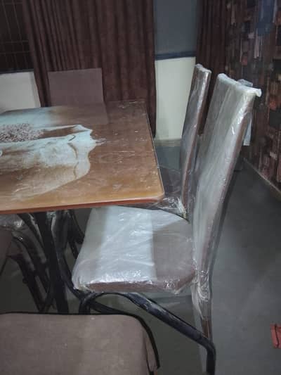 Glass Table with 6 chairs