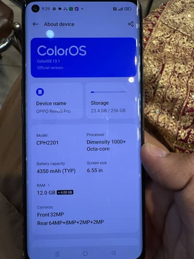 Oppo Reno 5 pro official PTA approved