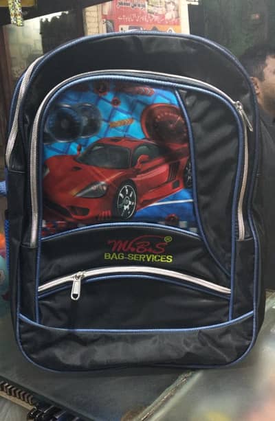 Red Ferrari Bag with Blue and Black Color