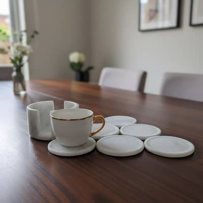 Coaster Set | Marble Kitchenware | Decoration item
