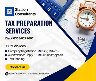 Income Tax Consultant, Filer, Sales Tax Return, NTN, FBR, SRB, SECP