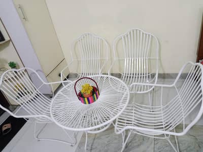 4 Iran chairs and1 Round Table set