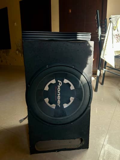 Amplifier plus woofer with box