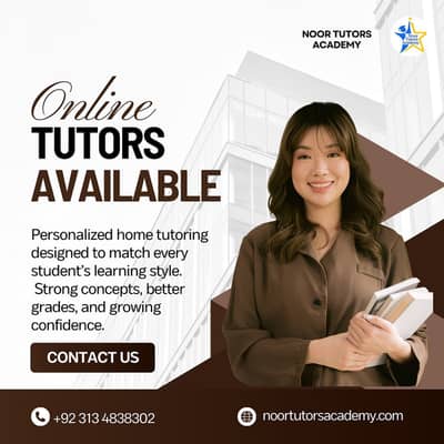 Home Tutors In Lahore| Cambridge & Oxford Tutors| Noor Tutors Academy