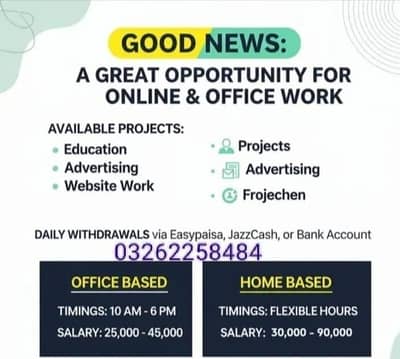 Online home based Work