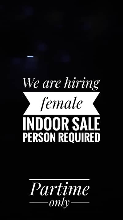 female sales person required