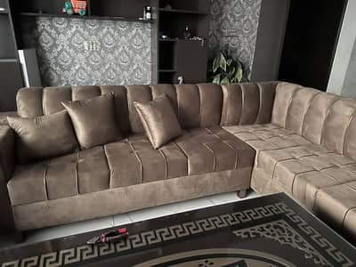 New  wooden versache style  sofa  in  corner style