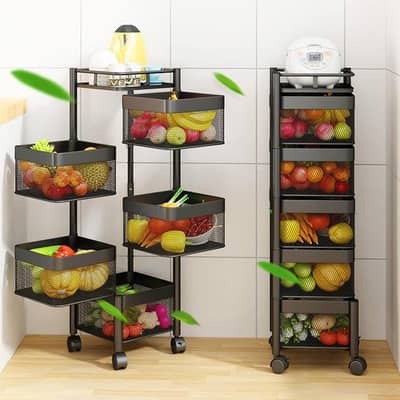Luxury 5-Tier rotatableFruit Basket - Kitchen Organizer