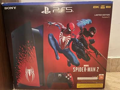 Limeted edition spider-man ps5 with game brand new only box opened