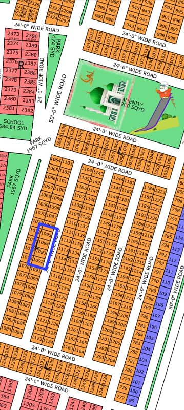 L-1094, 80 Sq Yard, Gold Block