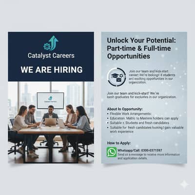 Hiring energetic candidates for office and online work Apply now