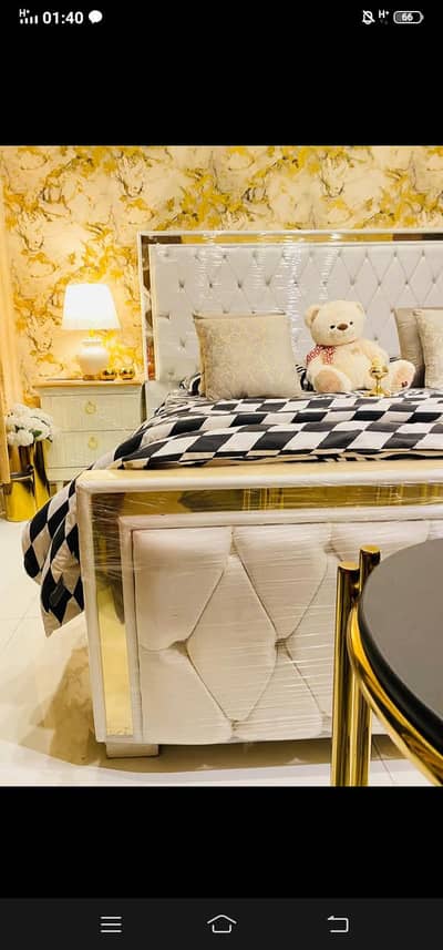 Solid Wood King Size Bedset