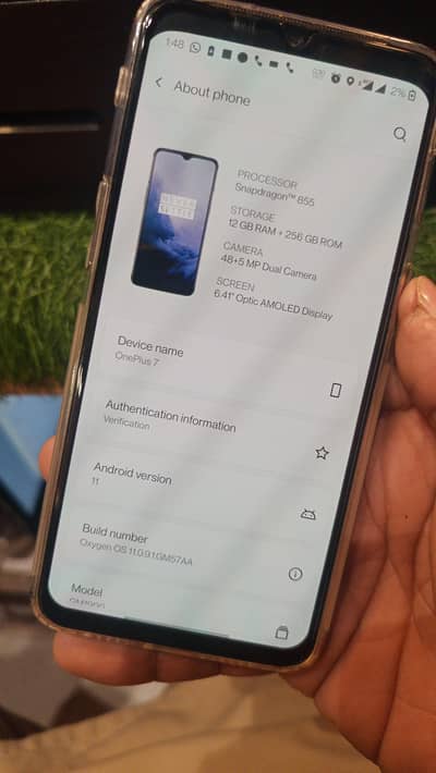 One plus 7  12 gb ram and 256 gb storage