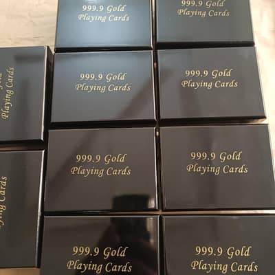Brand New Imported Gold Plated playing Cards with Premium Wooden Box