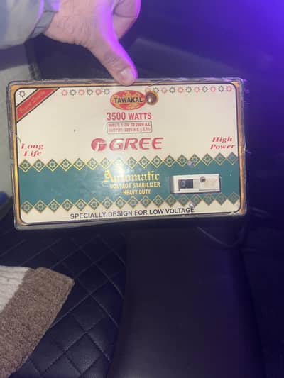 Stabilizer 3500w . Gree (tawakal) pure copper , for low voltage