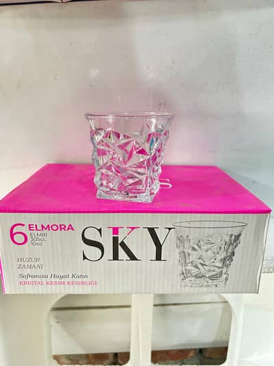 Glass 6 pcs Sky