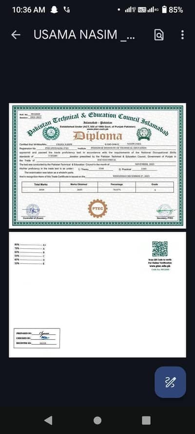 diploma and degrees