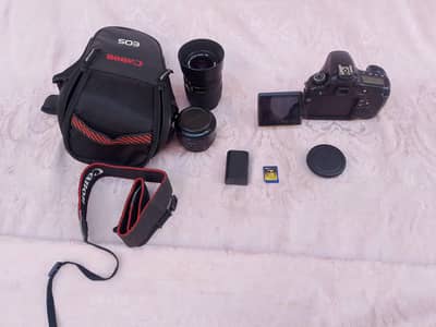 60d CAMERA | 50mm lense | 28/80 full frame lense | with accessories