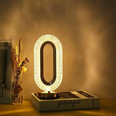 Stylish Oval LED Lamp | Warm Light | Bedroom & Living Room
