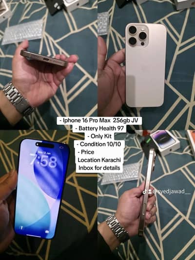 iPhone 16 pro max JV